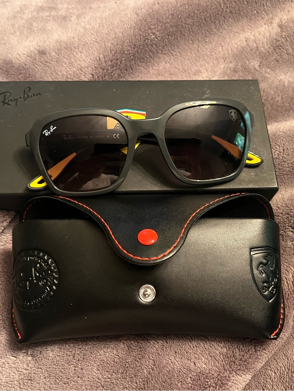 Ray-Ban Ferrari Men's Sunglasses with Dark Lenses